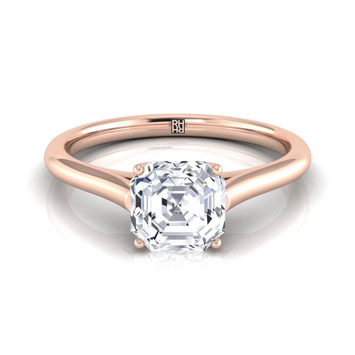 The Ellie asscher engagement ring setting in 14K Rose Gold | RockHer