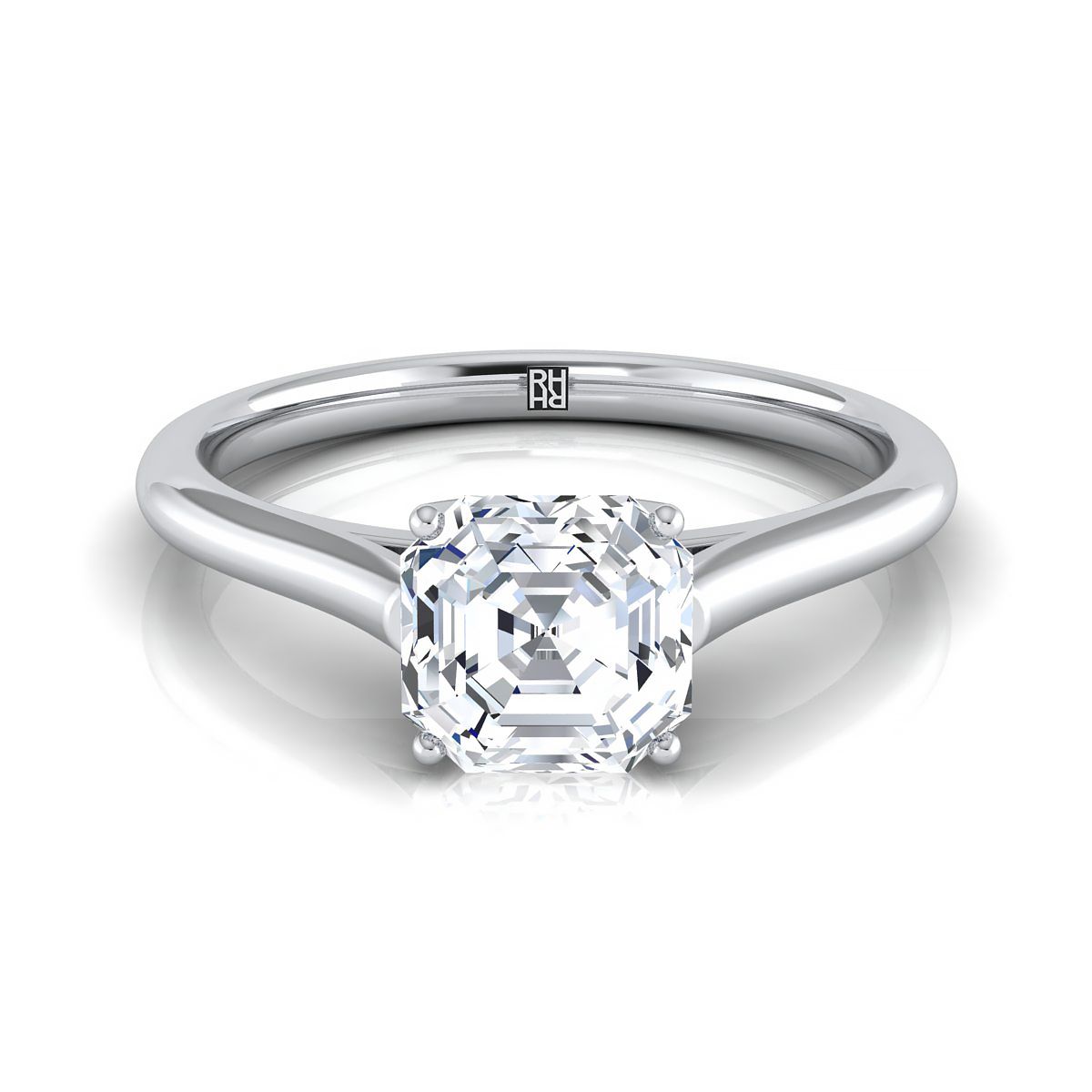 The Ellie asscher engagement ring setting in 18K White Gold | RockHer