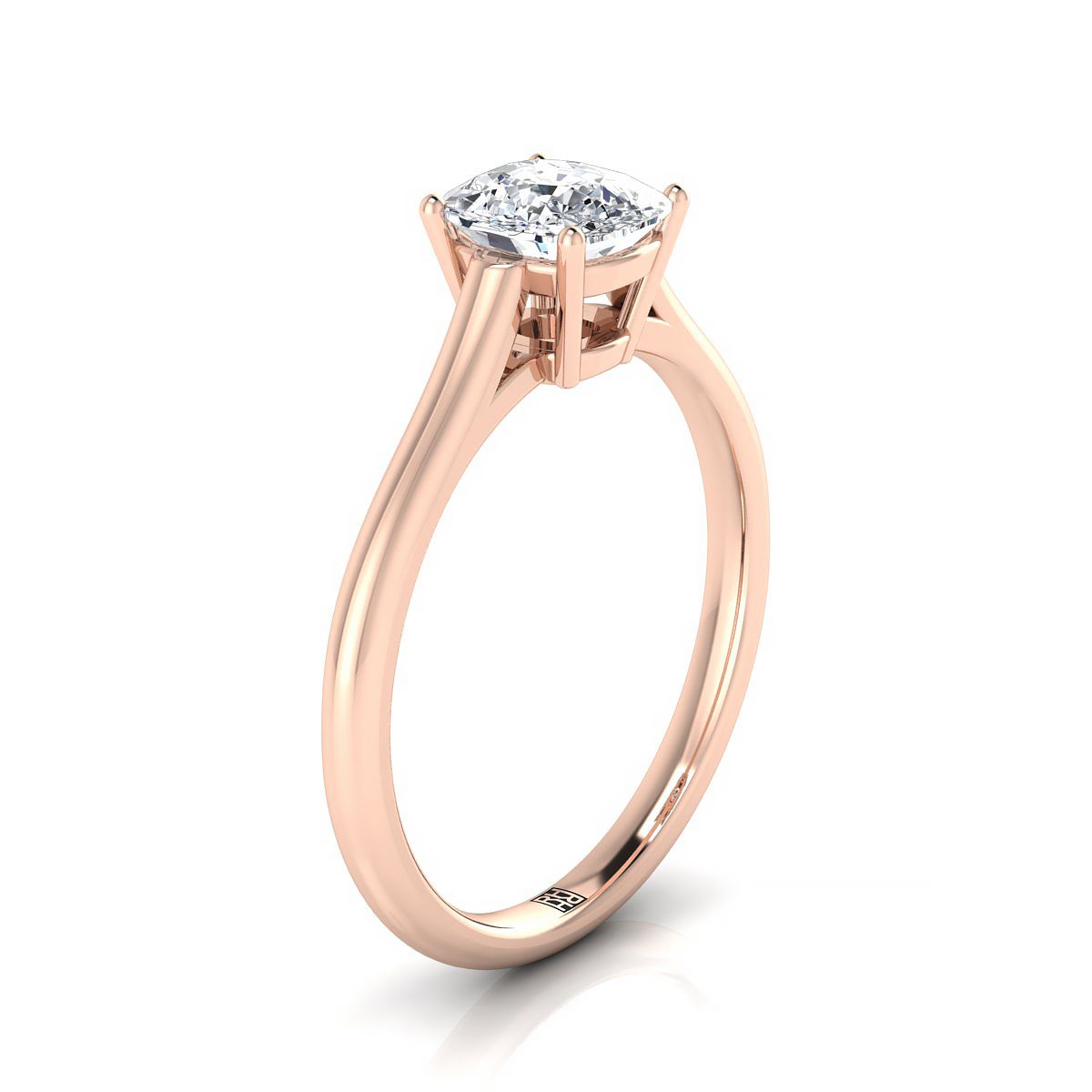 Select Solitaire Cut styling on The Ellie cushion engagement ring setting | RockHer