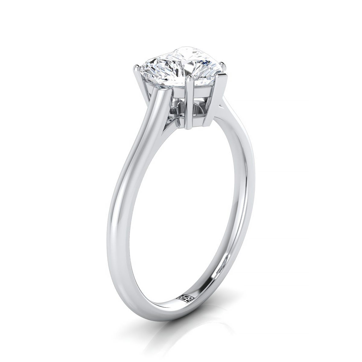 Select Solitaire styling on The Ellie heart engagement ring setting | RockHer