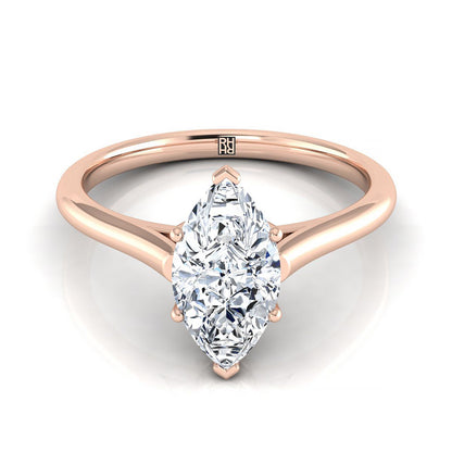 The Ellie Select Solitaire Engagement Ring with Lab Diamond in 14K Rose Gold - view 1