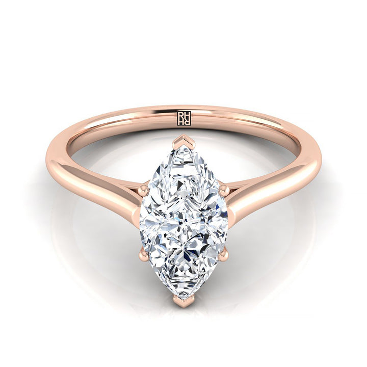 The Ellie Select Solitaire Engagement Ring with Lab Diamond in 14K Rose Gold - view 1