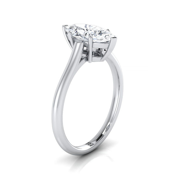 The Ellie Select Solitaire Engagement Ring with Lab Diamond in Platinum - view 2