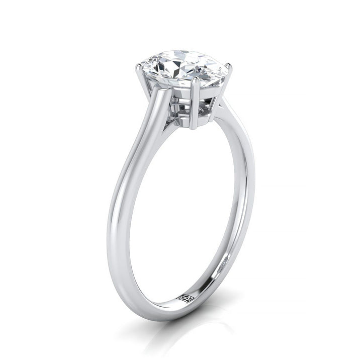Ellie Oval 18K White Gold Engagement Ring | RockHer Ellie Oval 18K White Gold Engagement Ring | RockHer