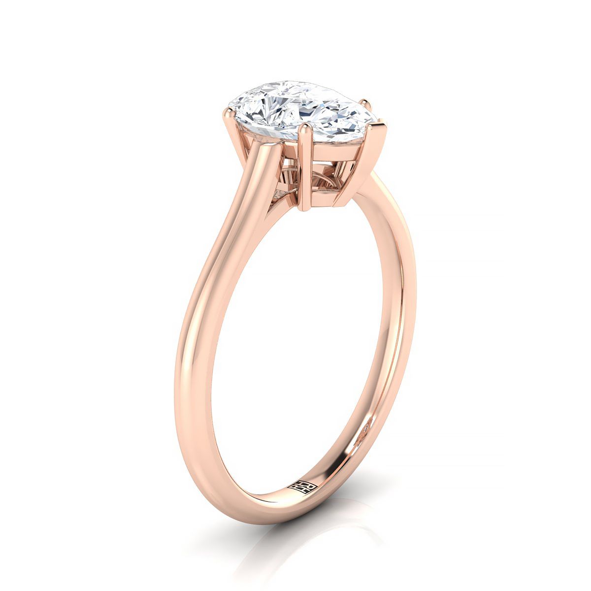 Select Solitaire styling on The Ellie pear engagement ring setting | RockHer
