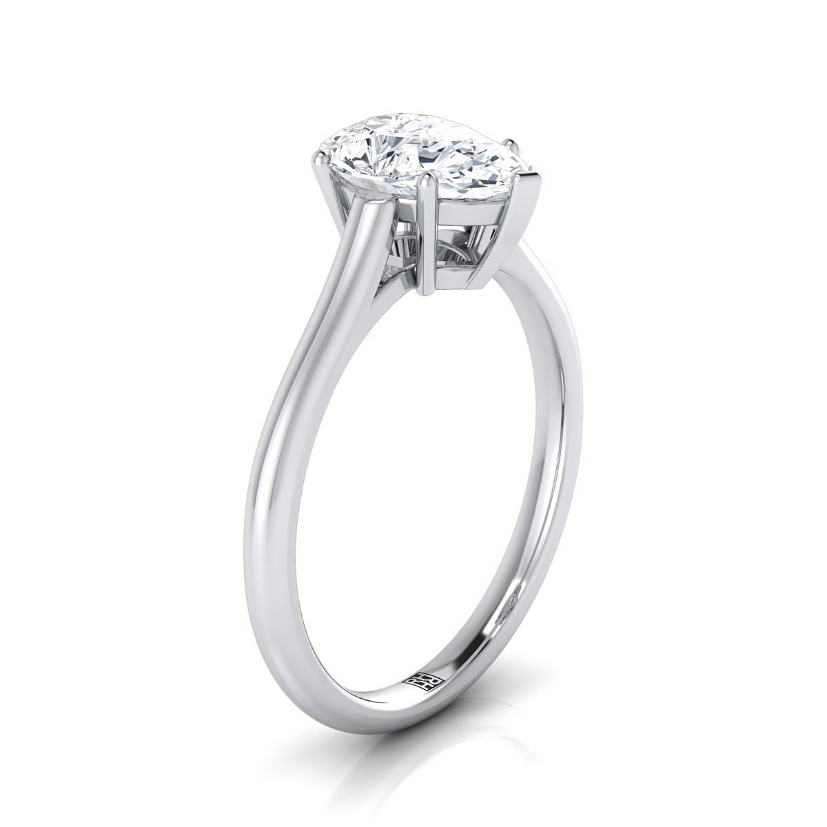 Select Solitaire styling on The Ellie pear engagement ring setting | RockHer