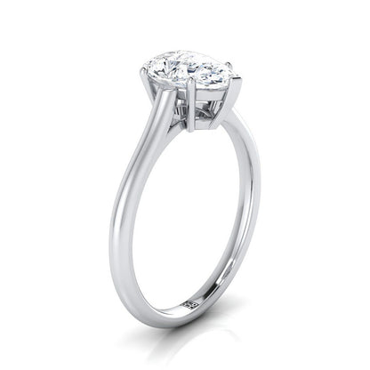 The Ellie Select Solitaire Engagement Ring with Lab Diamond in 18K White Gold - view 2