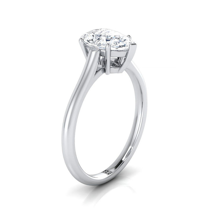The Ellie Select Solitaire Engagement Ring with Lab Diamond in 18K White Gold - view 2
