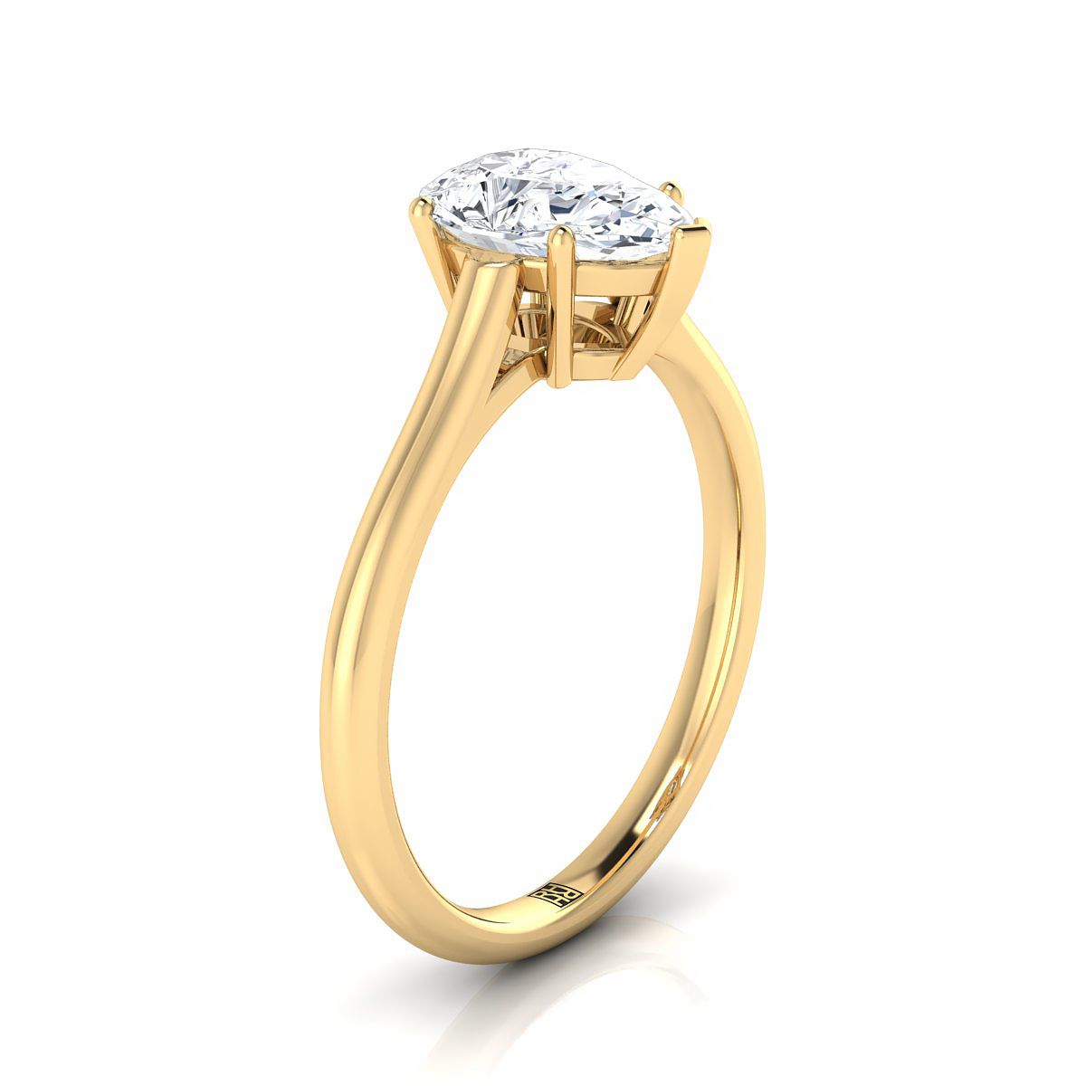 Select Solitaire styling on The Ellie pear engagement ring setting | RockHer