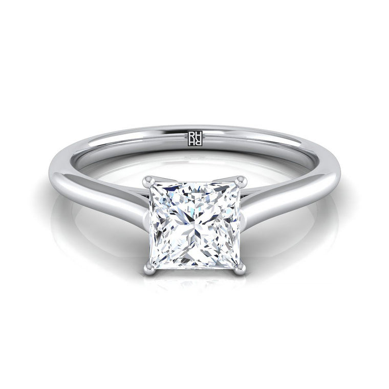 The Ellie Select Solitaire Princess Cut Lab Diamond Engagement Ring in Platinum