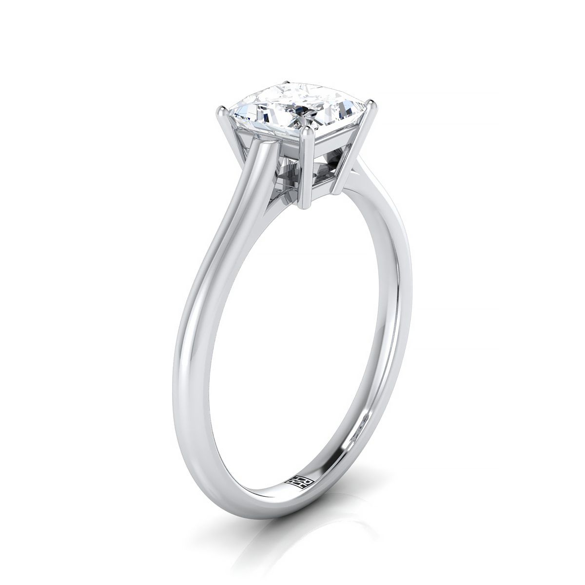 Select Solitaire styling on The Ellie princess engagement ring setting | RockHer