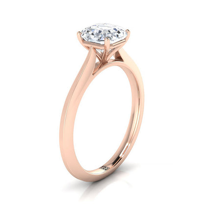 The Elena Select Solitaire Engagement Ring with Lab Diamond in 14K Rose Gold - view 2