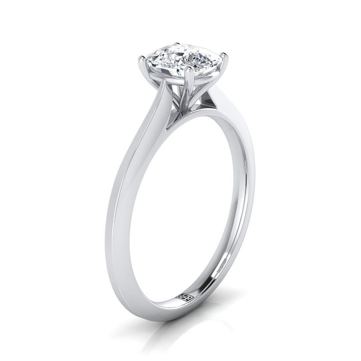 The Elena Select Solitaire Engagement Ring with Lab Diamond in 18K White Gold - view 2