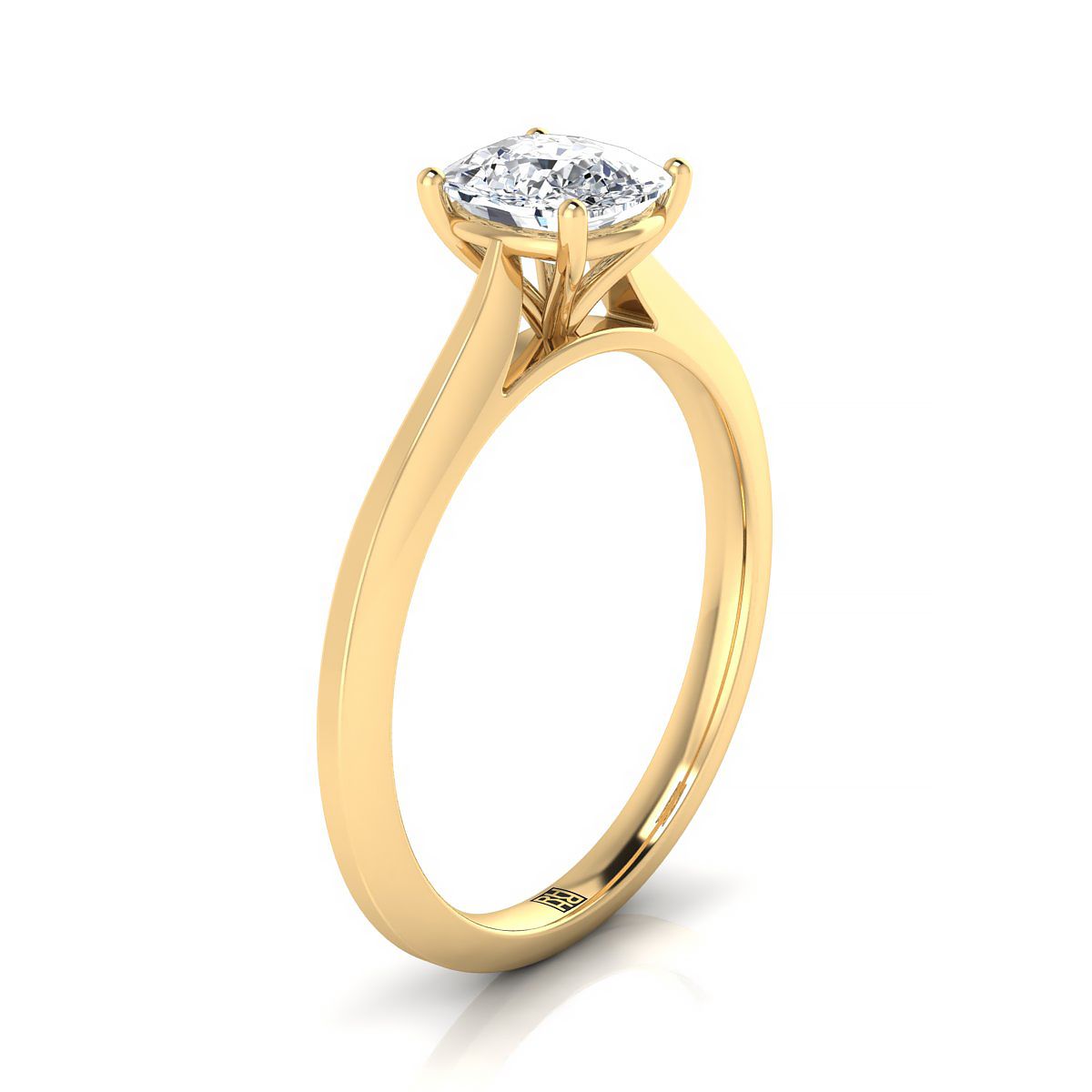 Made to order: The Elena cushion engagement ring setting in 18K Yellow Gold | RockHer