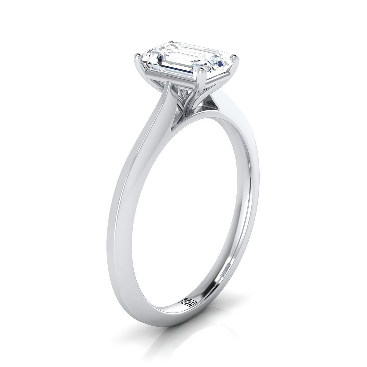 Select Solitaire Cut styling on The Elena emerald engagement ring setting | RockHer