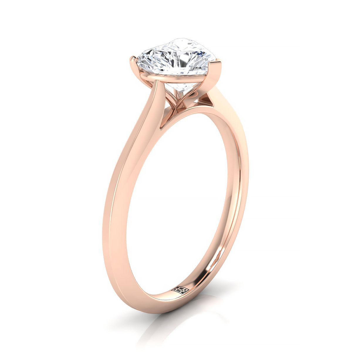 Select Solitaire styling on The Elena heart engagement ring setting | RockHer