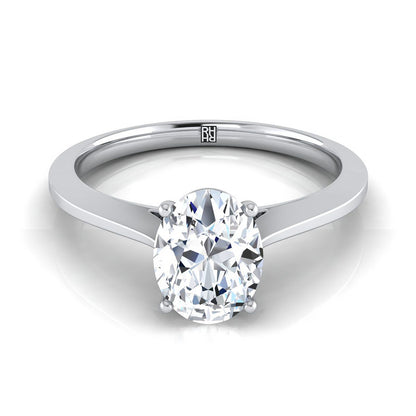 Elena Select Solitaire Oval Lab Diamond Engagement Ring in Platinum | RockHer