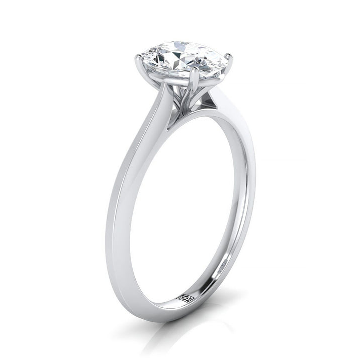 The Elena Select Solitaire Engagement Ring with Lab Diamond in Platinum - view 2