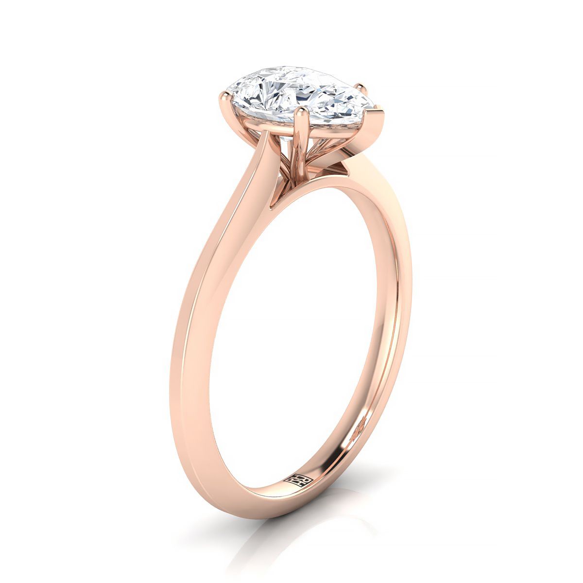 Select Solitaire styling on The Elena pear engagement ring setting | RockHer