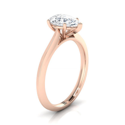The Elena Select Solitaire Engagement Ring with Lab Diamond in 14K Rose Gold - view 2