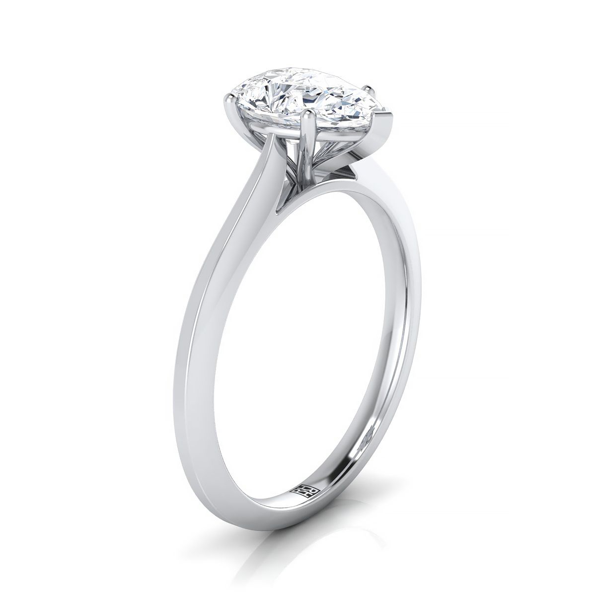 Select Solitaire styling on The Elena pear engagement ring setting | RockHer