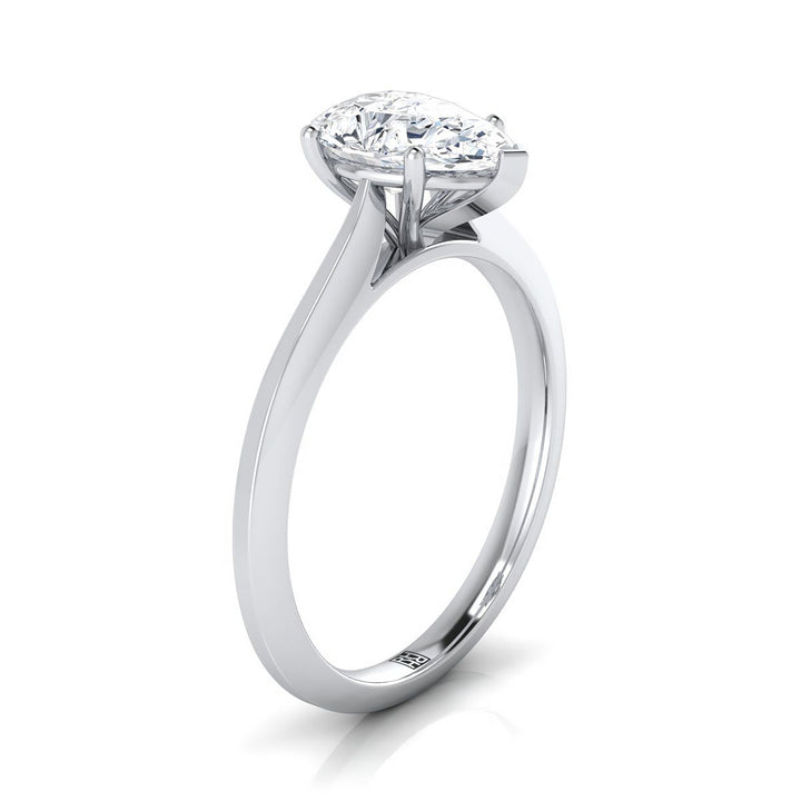 The Elena Select Solitaire Engagement Ring with Lab Diamond in 18K White Gold - view 2