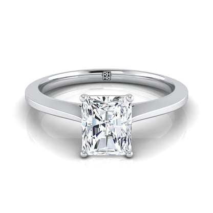 The Elena Select Solitaire Engagement Ring with Lab Diamond in 18K White Gold - view 1