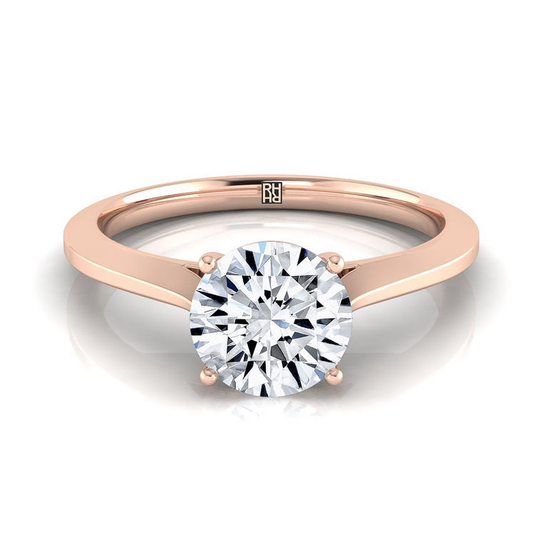 The Elena Select Solitaire Round Lab Diamond Engagement Ring in 14K Rose Gold