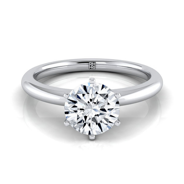 The Elsa Select Solitaire Engagement Ring with Lab Diamond in 18K White Gold - view 1