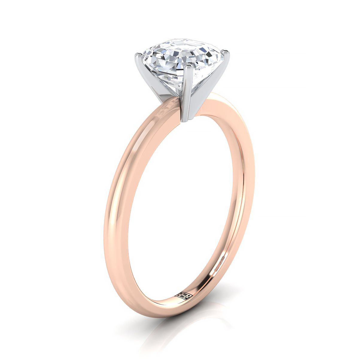 Select Solitaire Cut styling on The Floria asscher engagement ring setting | RockHer