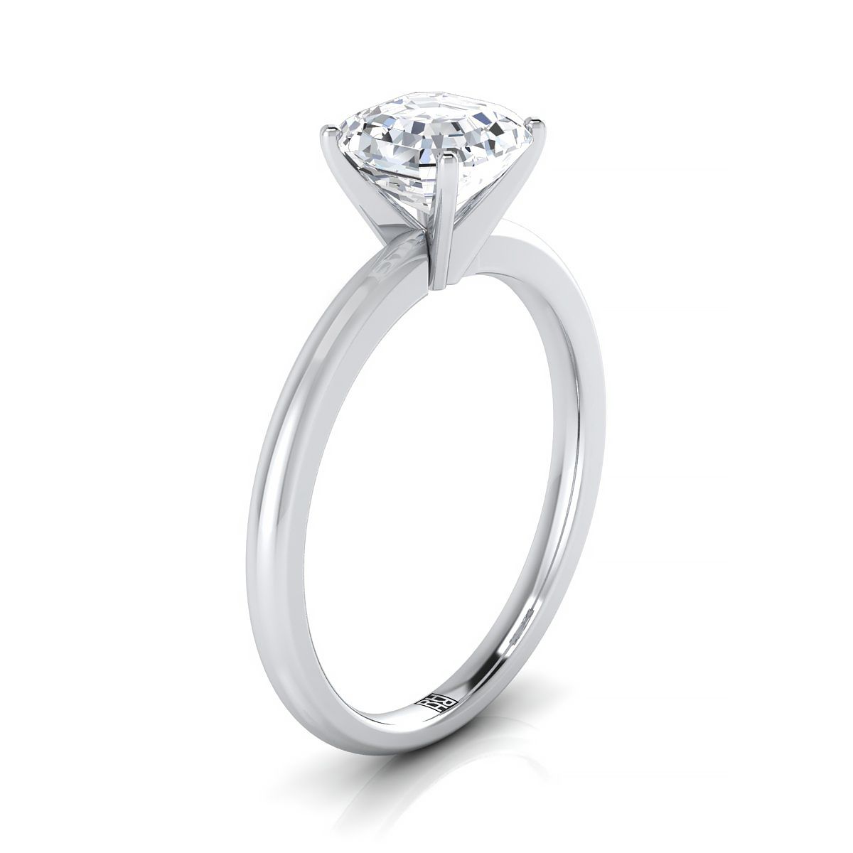 Select Solitaire Cut styling on The Floria asscher engagement ring setting | RockHer