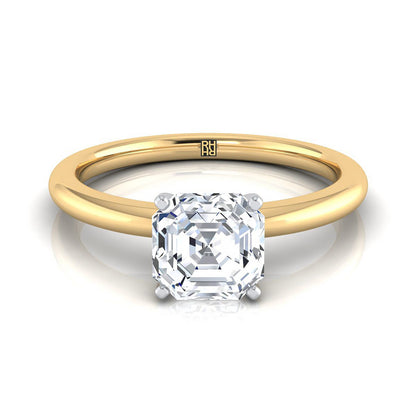 The Floria Select Solitaire Engagement Ring with Lab Diamond in 18K Yellow Gold - view 1
