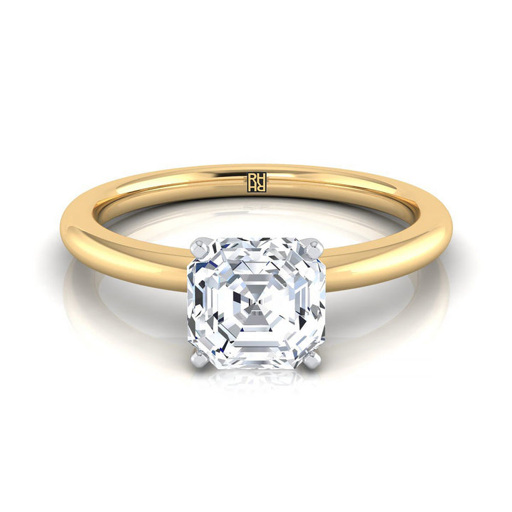 The Floria Select Solitaire Engagement Ring with Lab Diamond in 18K Yellow Gold - view 1