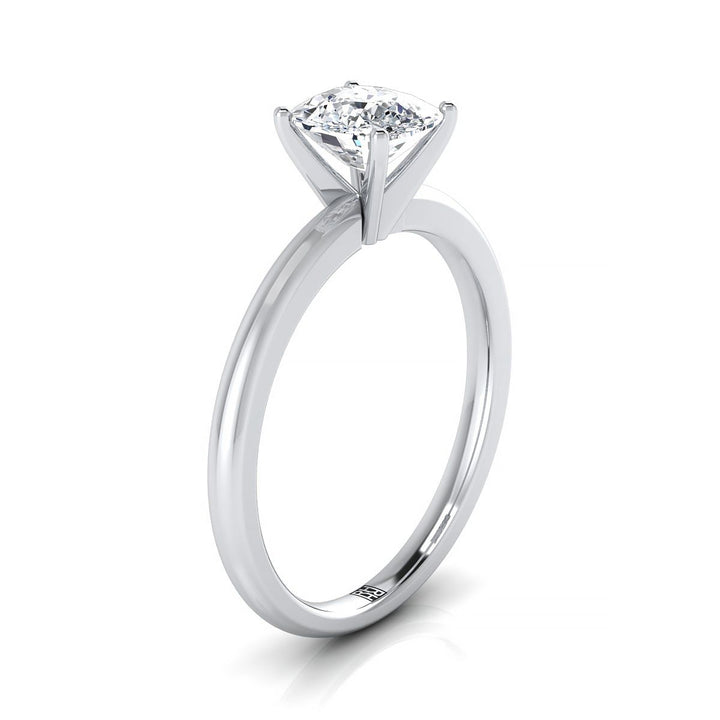 The Floria Select Solitaire Engagement Ring with Lab Diamond in 18K White Gold - view 2