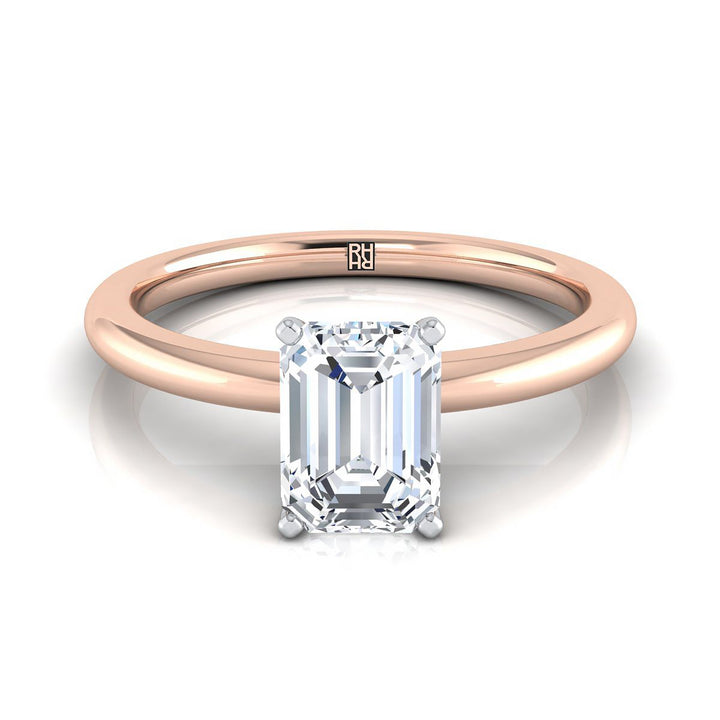 The Floria Select Solitaire Engagement Ring with Lab Diamond in 14K Rose Gold - view 1