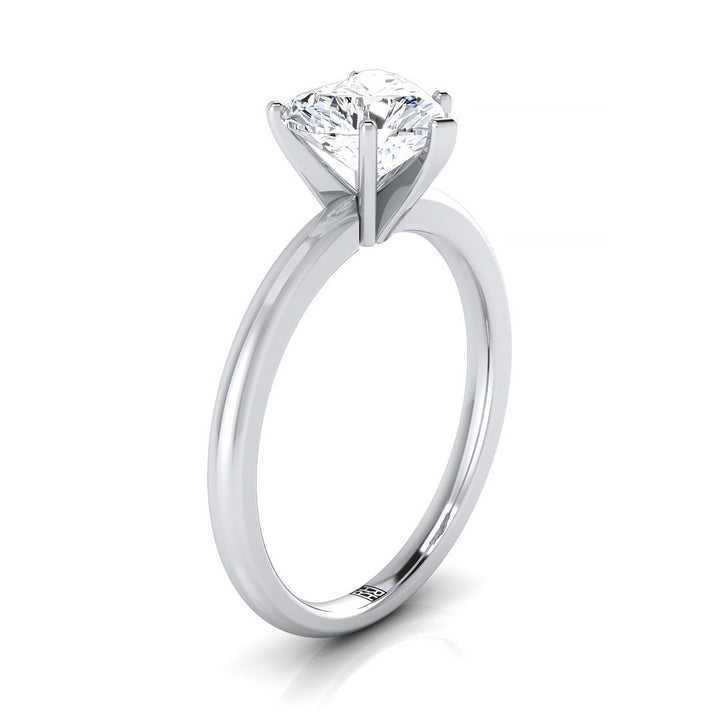 The Floria Select Solitaire Engagement Ring with Lab Diamond in 18K White Gold - view 2