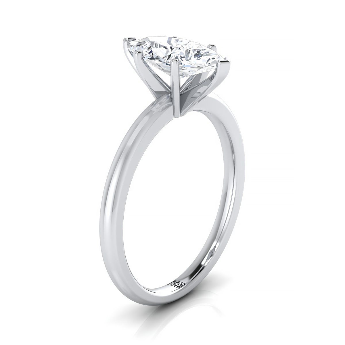 Select Solitaire styling on The Floria marquise engagement ring setting | RockHer