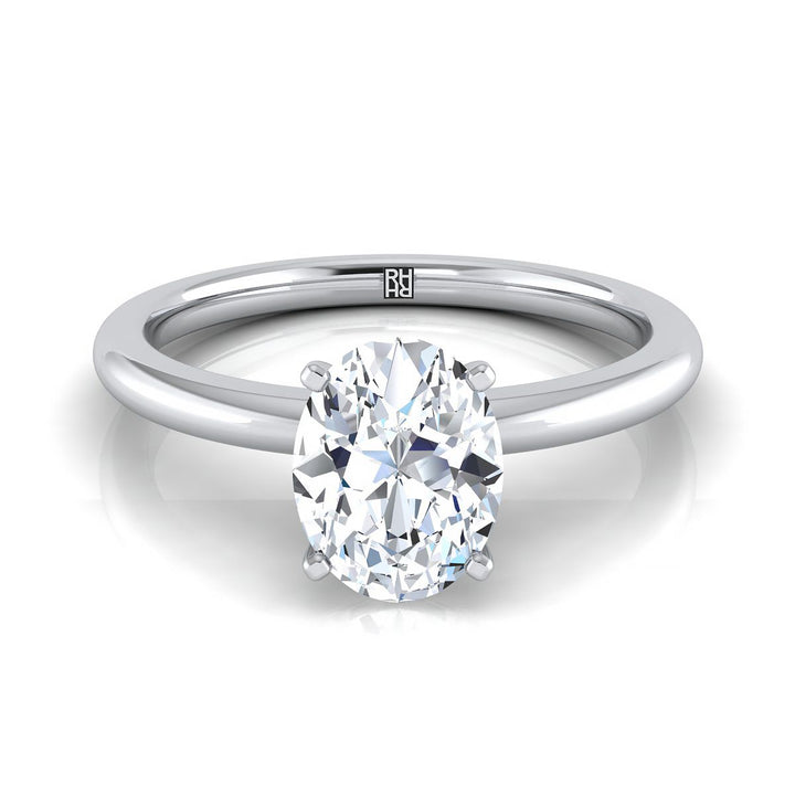 The Floria Select Solitaire Engagement Ring with Lab Diamond in Platinum - view 1