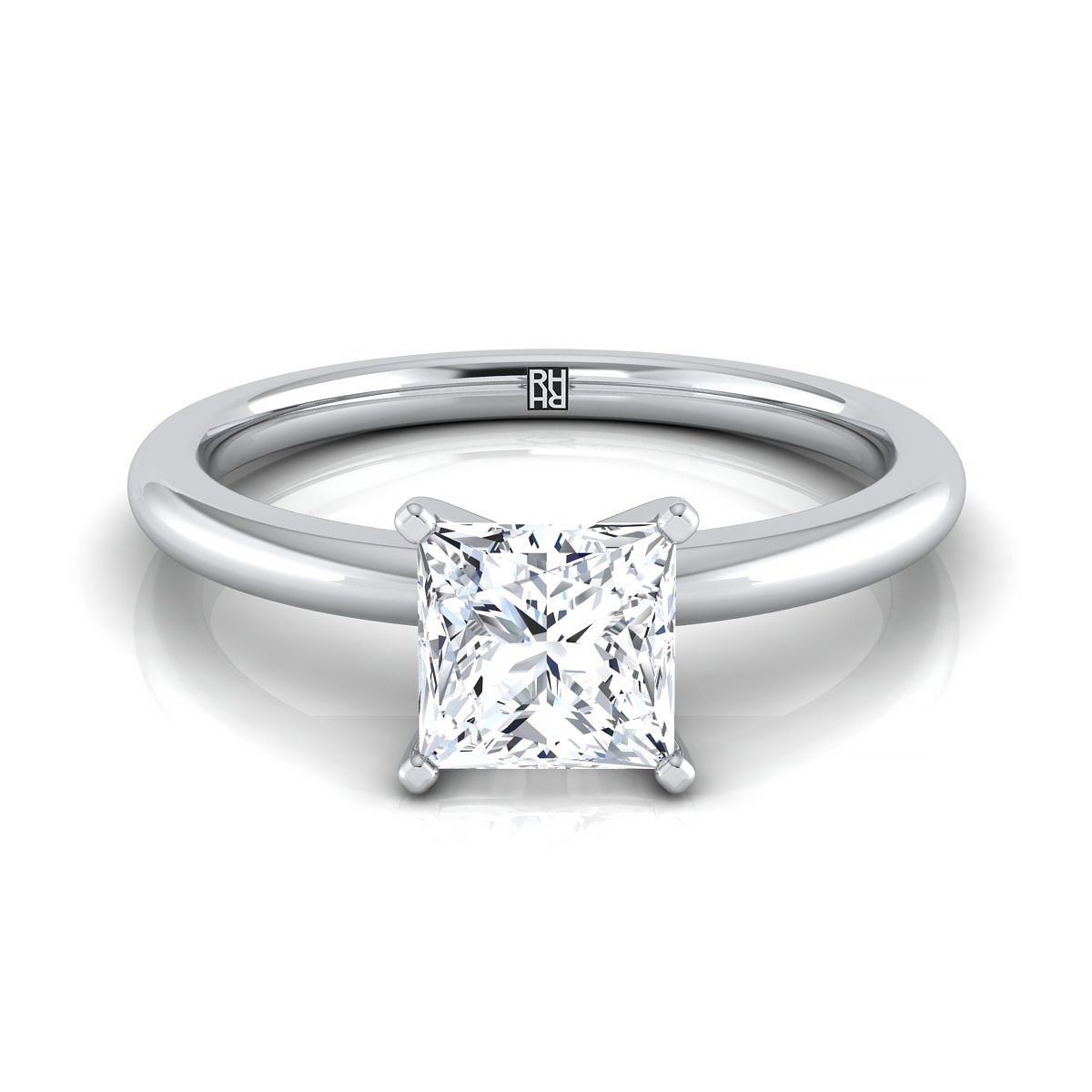 The Floria princess engagement ring setting in Platinum | RockHer