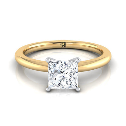 The Floria Select Solitaire Engagement Ring with Lab Diamond in 18K Yellow Gold - view 1