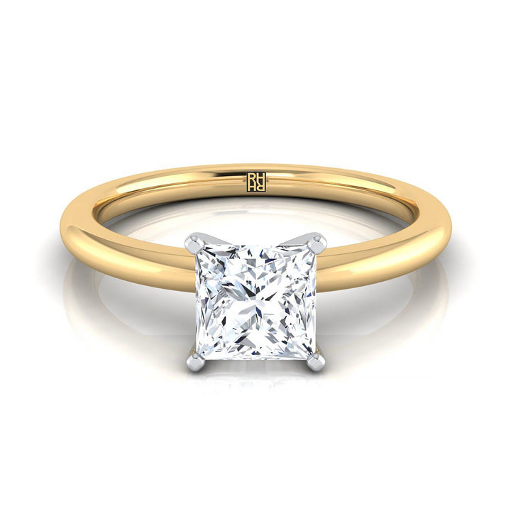 The Floria Select Solitaire Engagement Ring with Lab Diamond in 18K Yellow Gold - view 1
