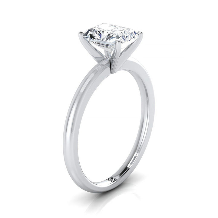 The Floria Select Solitaire Engagement Ring with Lab Diamond in 18K White Gold - view 2