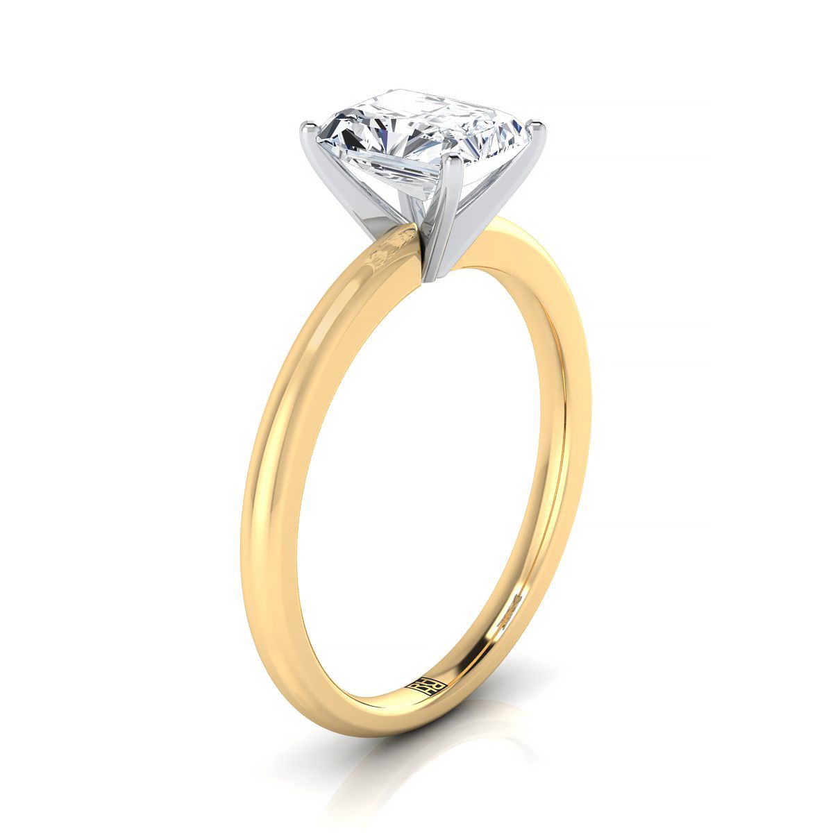 Select Solitaire Cut styling on The Floria radiant engagement ring setting | RockHer