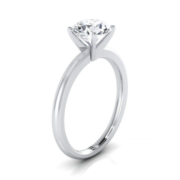The Floria Select Solitaire Engagement Ring with Lab Diamond in 18K White Gold - view 2