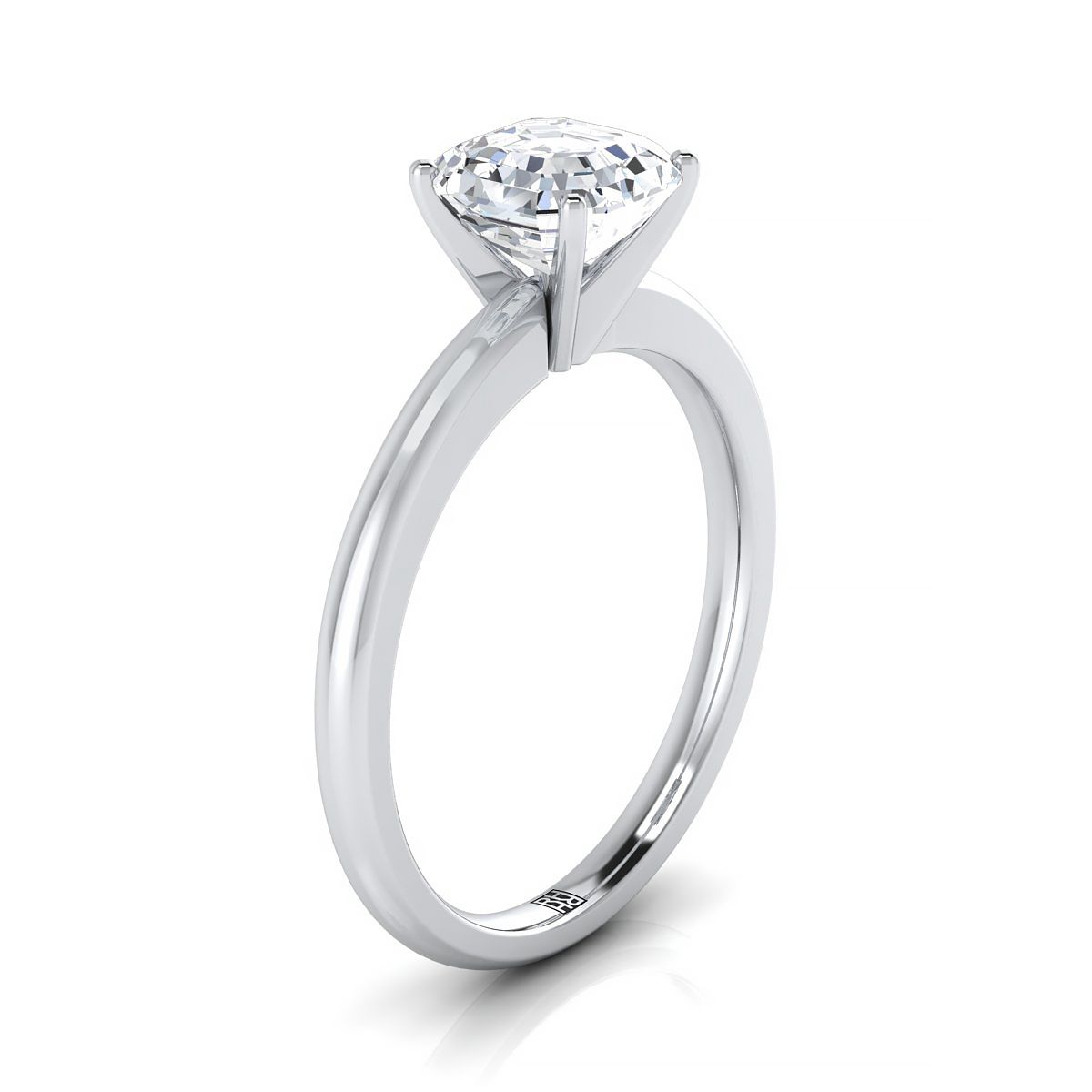 Select Solitaire Cut styling on The Gilda asscher engagement ring setting | RockHer