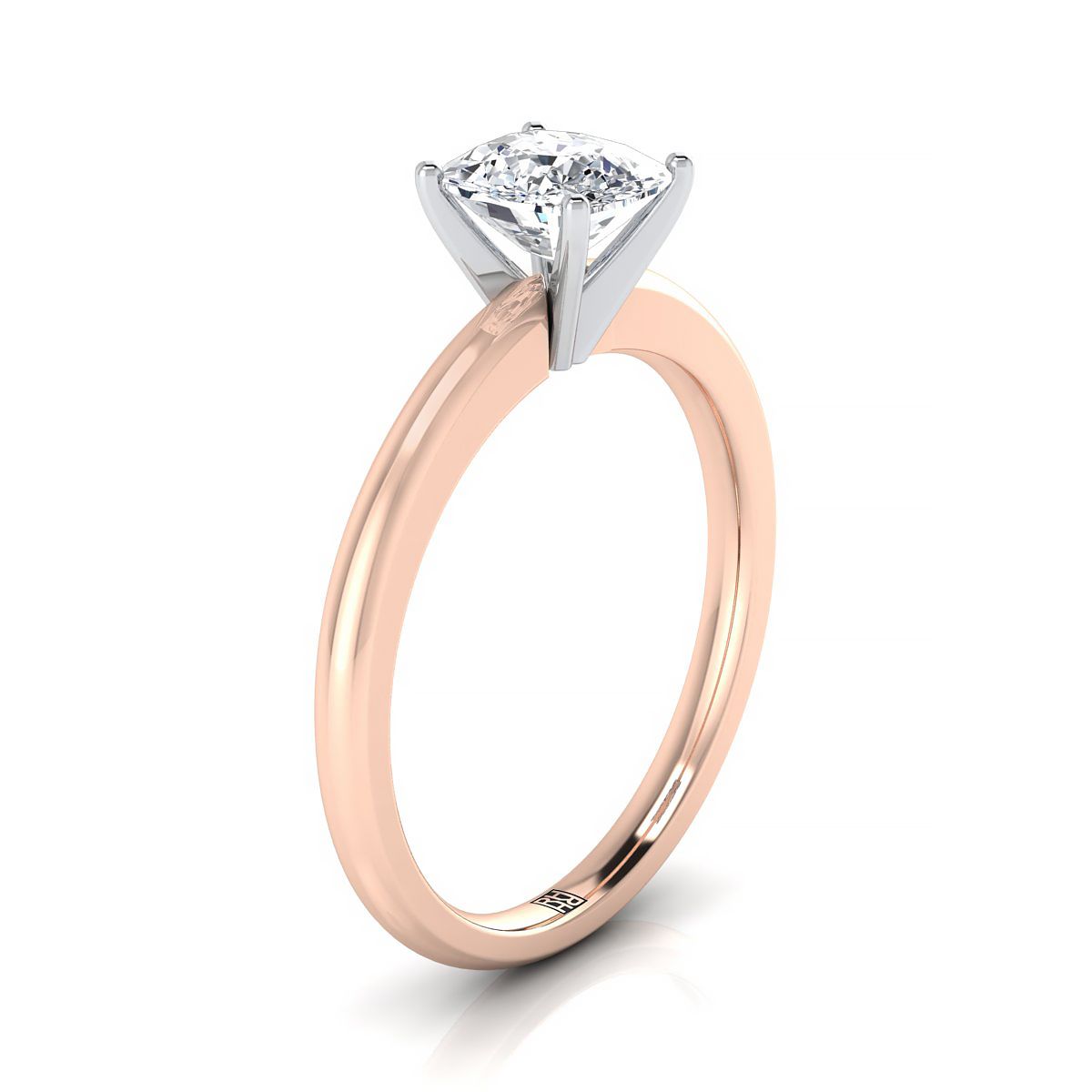 Select Solitaire Cut styling on The Gilda cushion engagement ring setting | RockHer