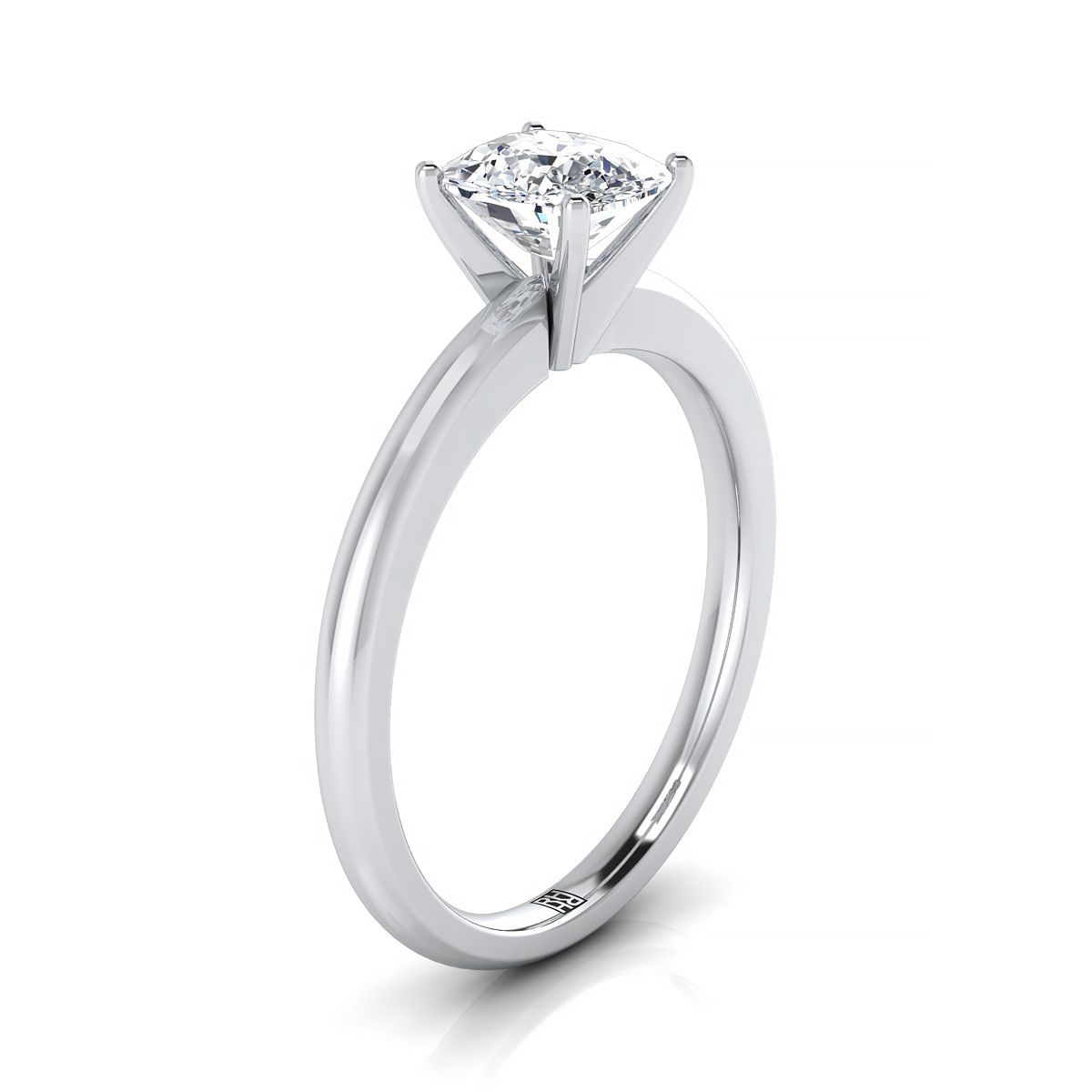Select Solitaire Cut styling on The Gilda cushion engagement ring setting | RockHer