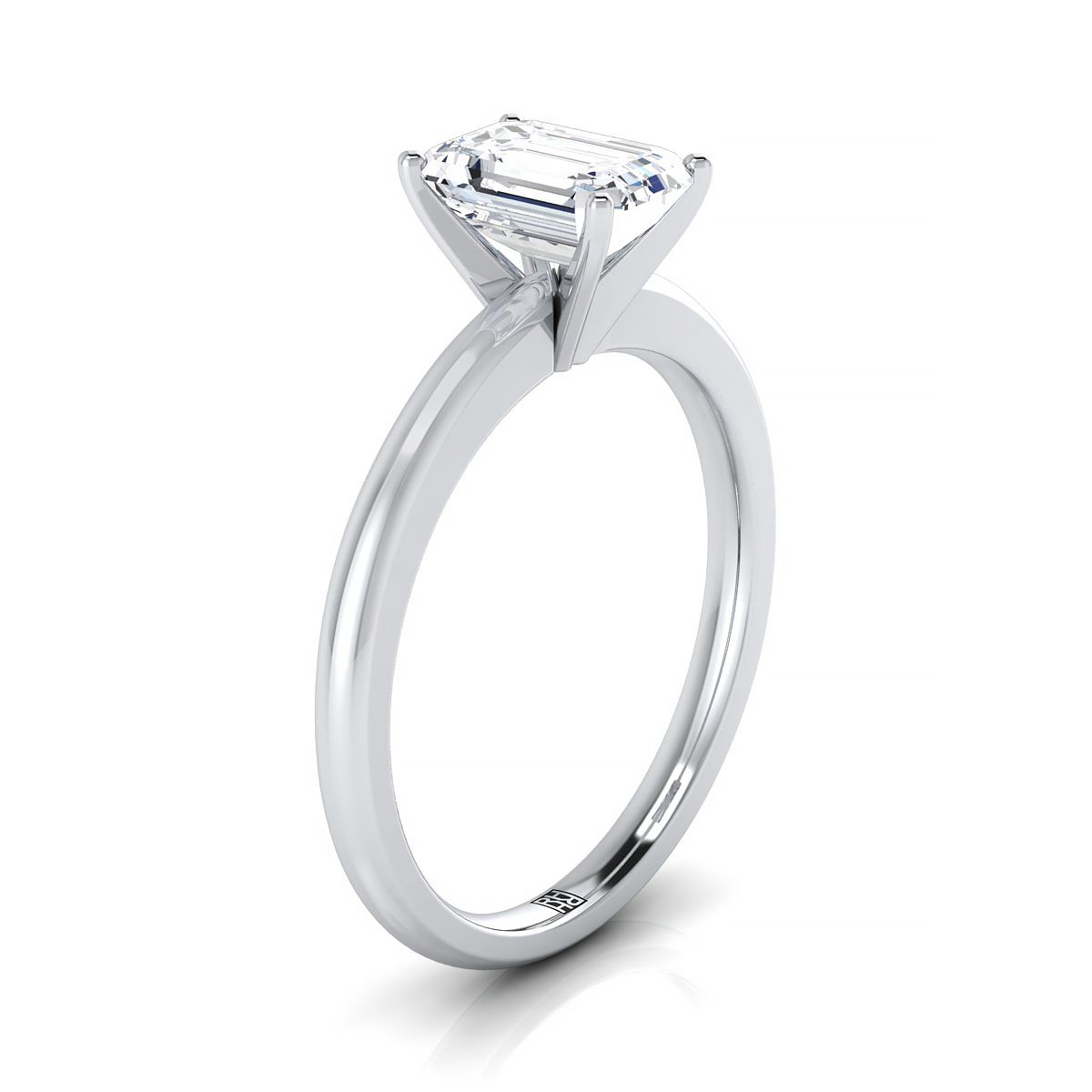 Select Solitaire Cut styling on The Gilda emerald engagement ring setting | RockHer