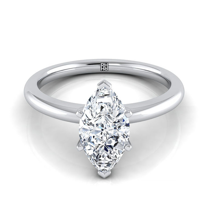 The Gilda Select Solitaire Engagement Ring with Lab Diamond in 18K White Gold - view 1
