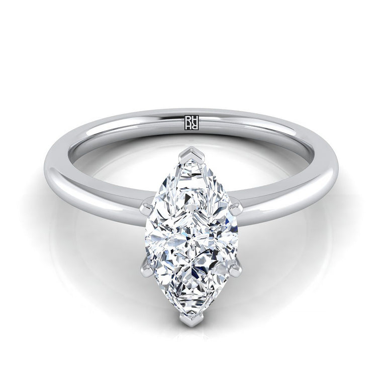 The Gilda Select Solitaire Marquise Lab Diamond Engagement Ring in Platinum